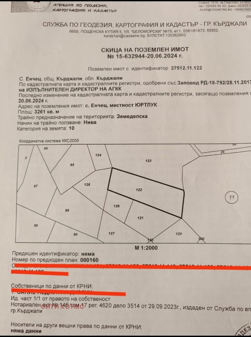Продава ПАРЦЕЛ в област Кърджали, с. Енчец - 3261 кв.м / 70 000 € » 136 908.10 лв., СИТИ ХОУМС