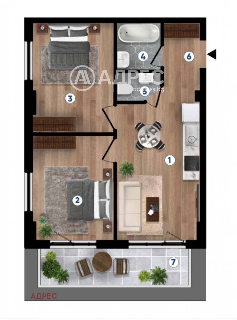 Продава 3-СТАЕН, гр. Варна, к.к. Чайка, снимка 5 - Апартаменти - 54354194