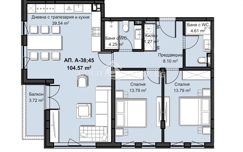 Продава 3-СТАЕН, гр. Пловдив, Христо Смирненски, снимка 3 - Aпартаменти - 48958016