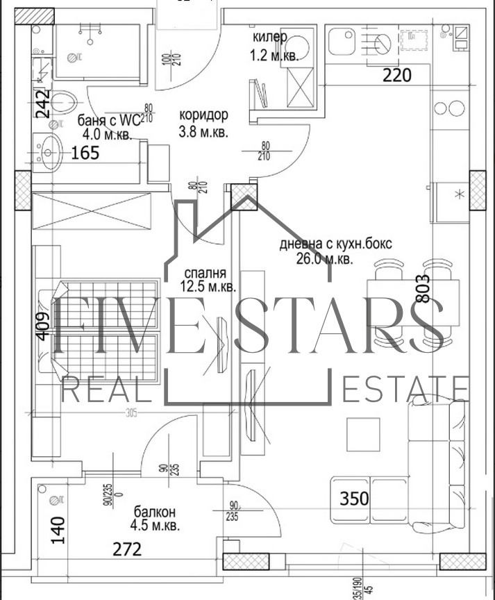 Продава  2-стаен град Варна , Кайсиева градина , 70 кв.м | 60745471 - изображение [5]