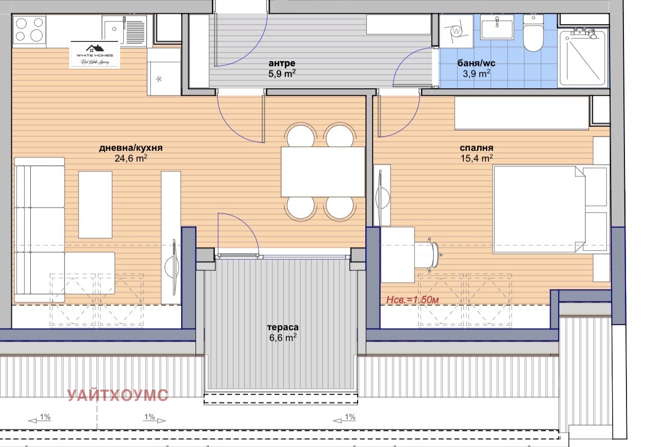 Продава 2-СТАЕН, гр. София, Малинова долина, снимка 14 - Апартаменти - 53949339