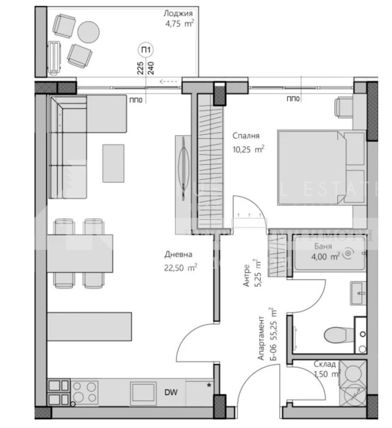 Na prodej  1 ložnice Plovdiv , Christo Smirnenski , 65 m2 | 63242269 - obraz [2]