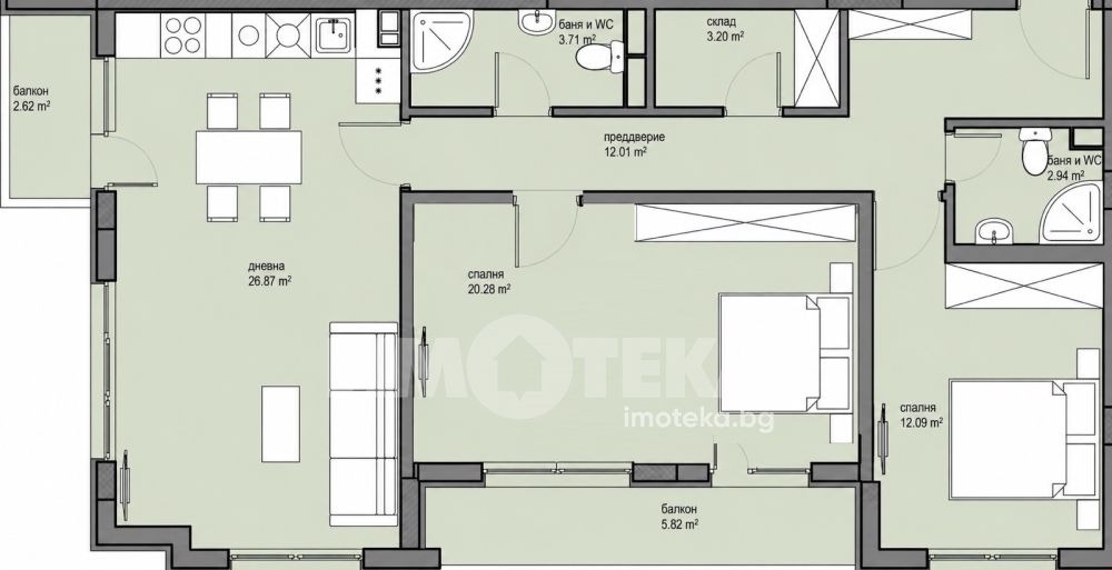 Продава 3-СТАЕН, гр. София, Красна поляна 2, снимка 4 - Апартаменти - 55031262
