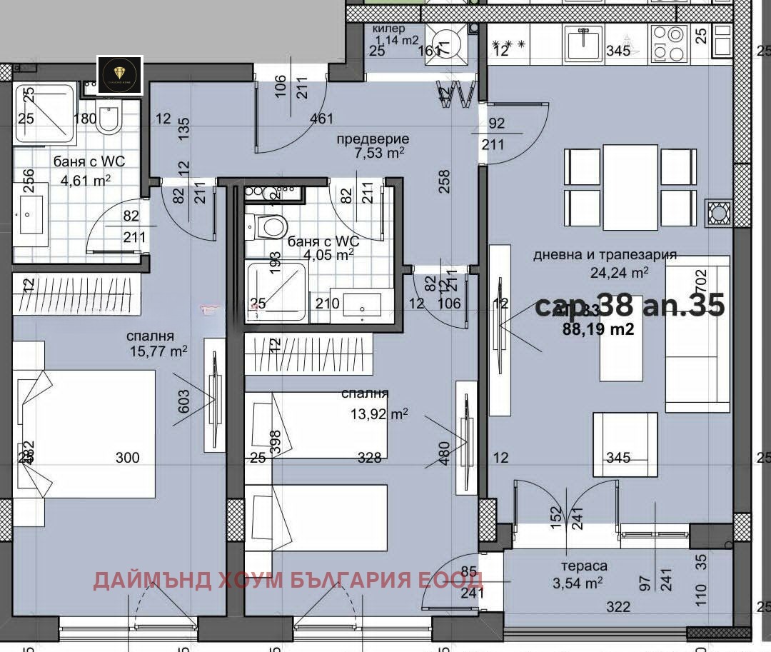 Продава 3-СТАЕН, гр. Пловдив, Тракия, снимка 2 - Апартаменти - 56461855