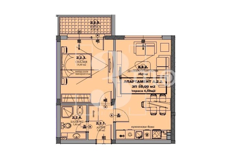 Na sprzedaż  1 sypialnia region Sofia , Elin Pelin , 66 mkw | 38663752 - obraz [8]