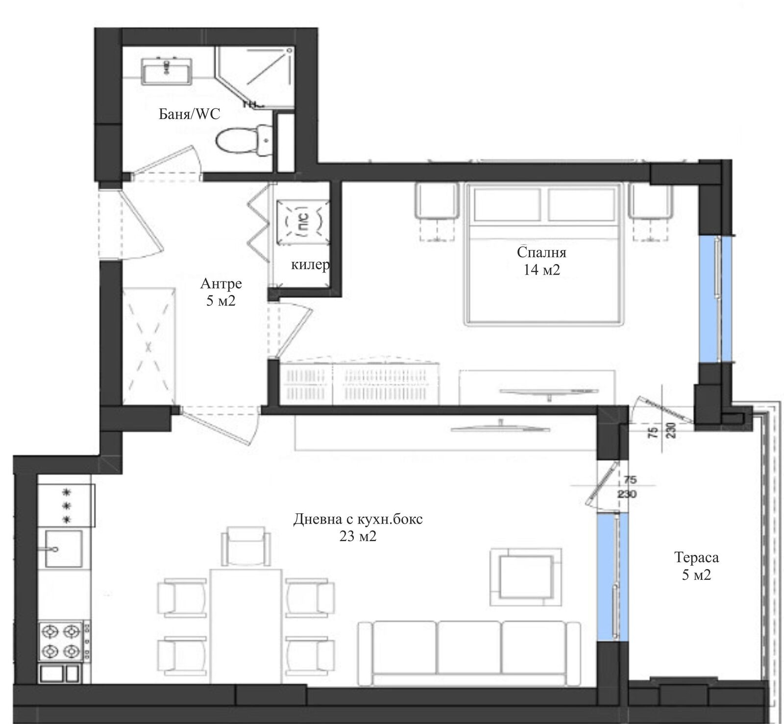 Продава 2-СТАЕН, гр. Пловдив, Кършияка, снимка 2 - Апартаменти - 49956636