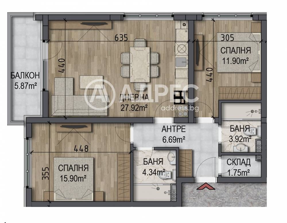Продава 3-СТАЕН, гр. София, Овча купел, снимка 4 - Апартаменти - 55324627