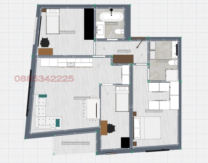 Продава 4-СТАЕН, град София, ПЗ Хладилника • 515000 € / 1007252.45 лв. • 25282333 1