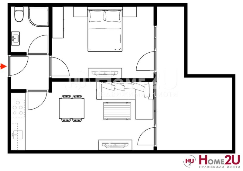 Myytävänä  1 makuuhuone Plovdiv , Gagarin , 72 neliömetriä | 15435523 - kuva [6]