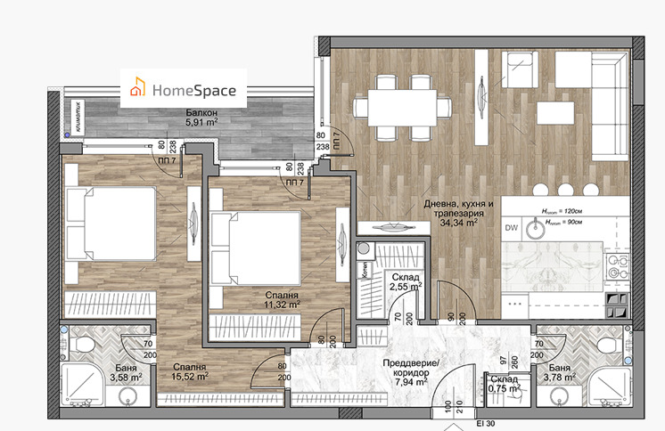 Продава  3-стаен град София , Младост 4 , 114 кв.м | 40788637 - изображение [4]