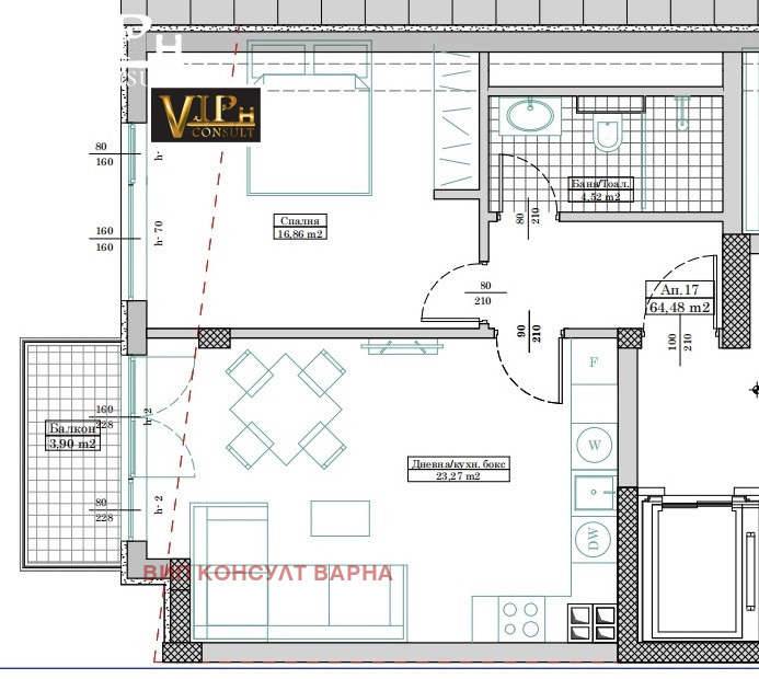 Продава 2-СТАЕН, гр. Варна, Левски 1, снимка 2 - Апартаменти - 52628704