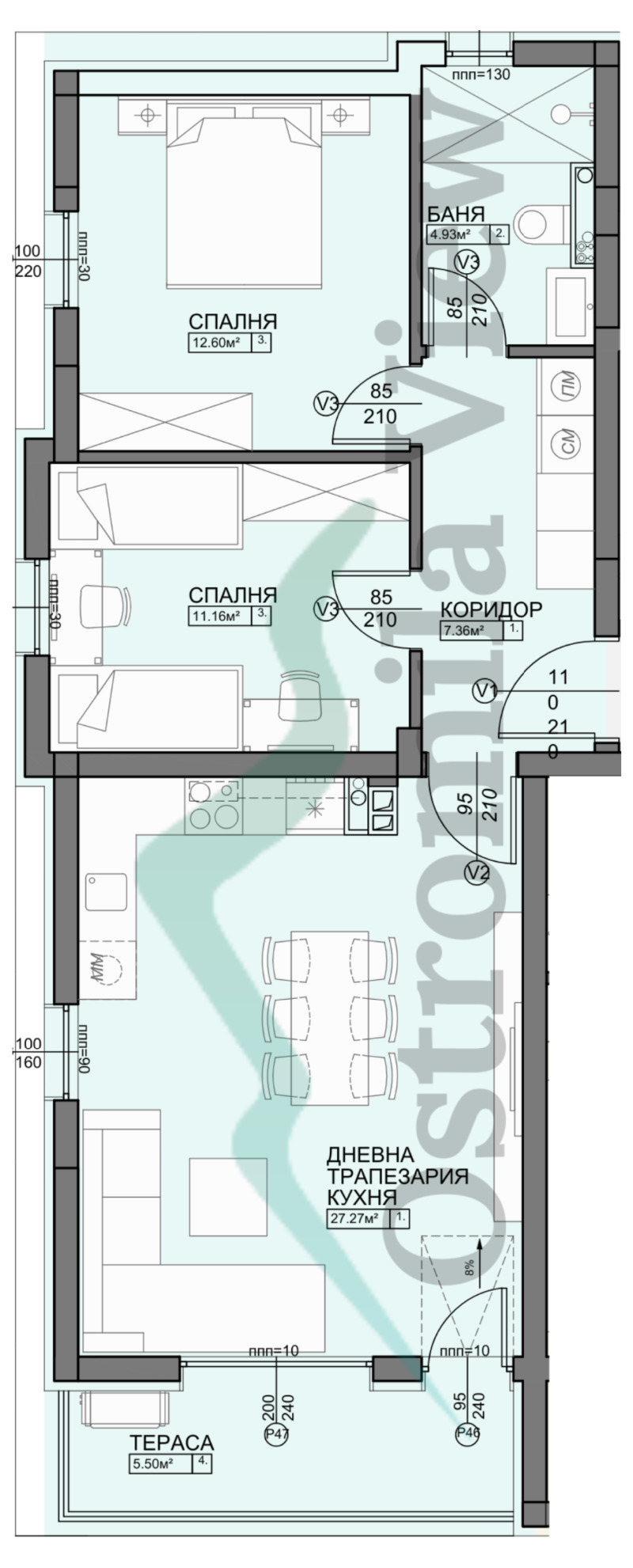Продава 3-СТАЕН, гр. Пловдив, Остромила, снимка 2 - Апартаменти - 52520022