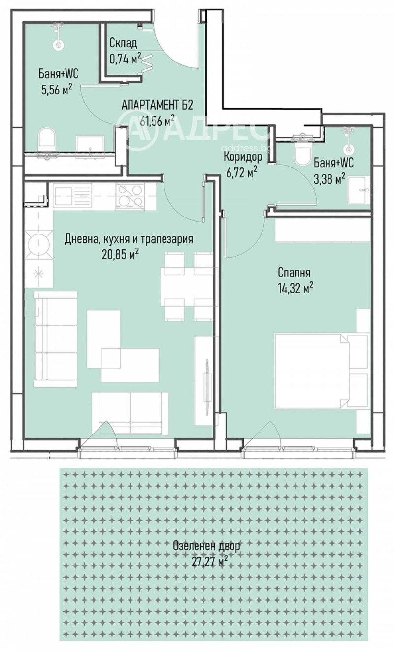 À vendre  1 chambre Sofia , Mladost 4 , 76 m² | 82361745 - image [4]