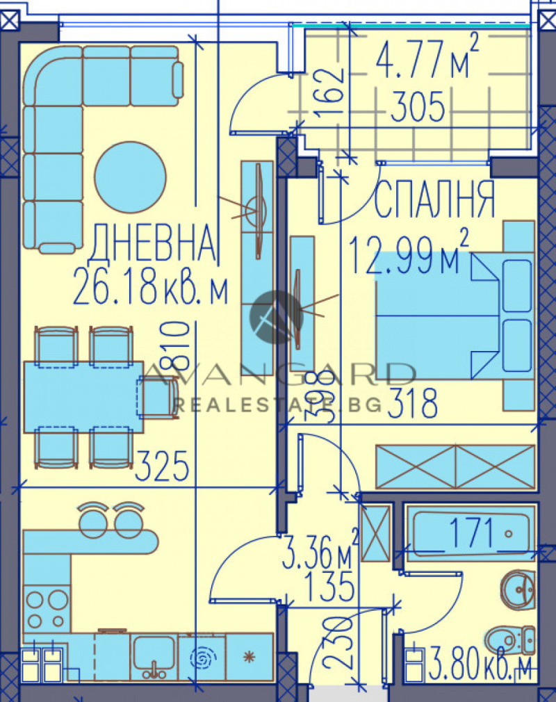 Продаја  1 спаваћа соба Пловдив , Центар , 71 м2 | 58434863 - слика [4]