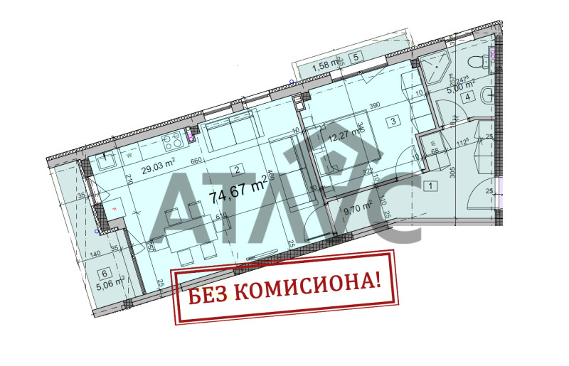 Продава  2-стаен, град Пловдив, Коматево • 74 016 EUR • ID 53337221 — holmes.bg - [1] 