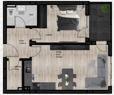 Продава  2-стаен, град Пловдив, Кючук Париж • 82 536 EUR • ID 52404333 — holmes.bg - [1] 