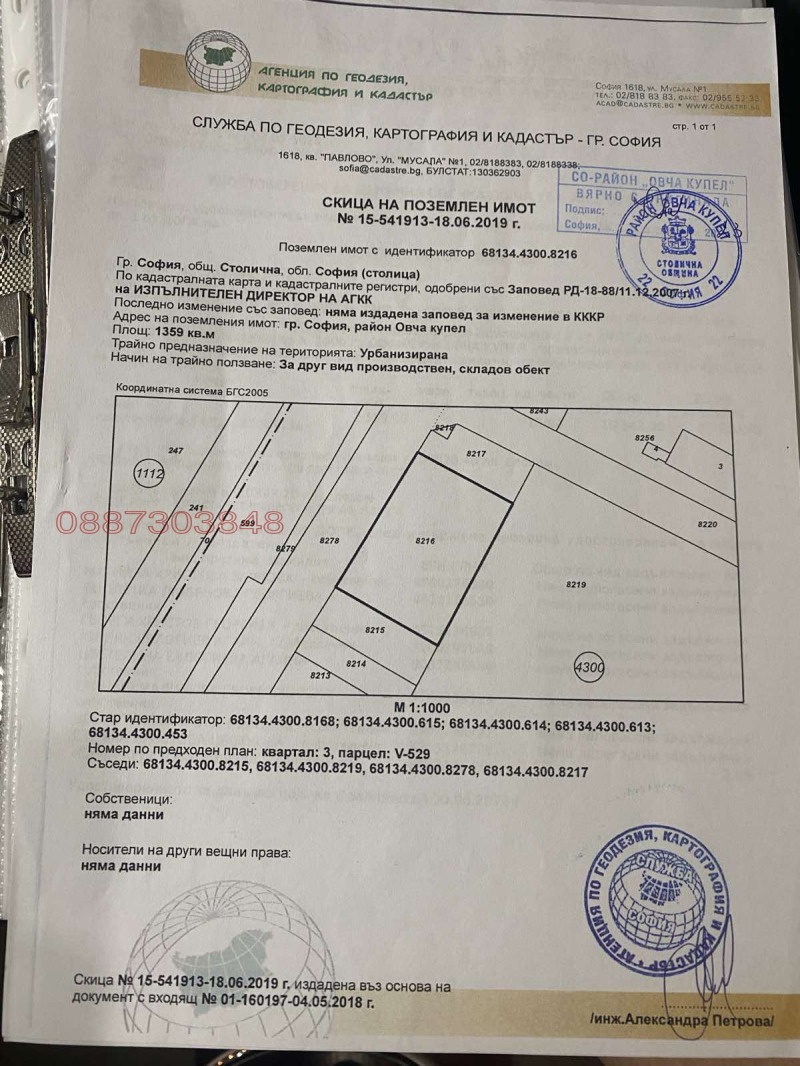 Продава ПАРЦЕЛ в град София, Овча купел 2 - 1741 кв.м / 50 000 € » 97 791.50 лв.