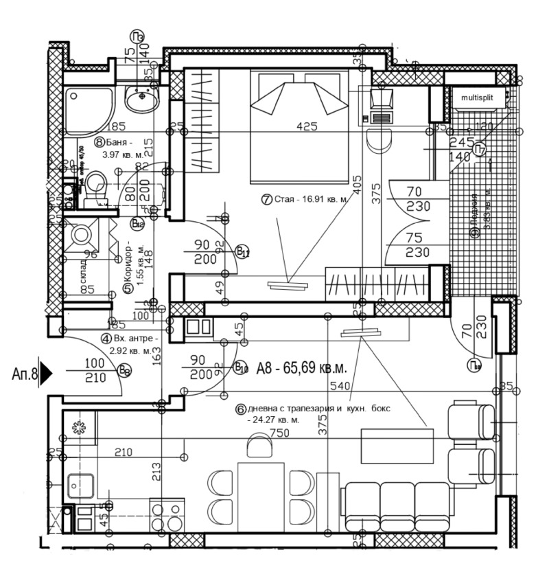 Til salgs  1 soverom Sofia , Levski , 78 kvm | 25306571 - bilde [2]