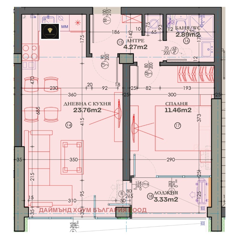 In vendita  1 camera da letto Plovdiv , Trakiia , 63 mq | 70183250 - Immagine [2]