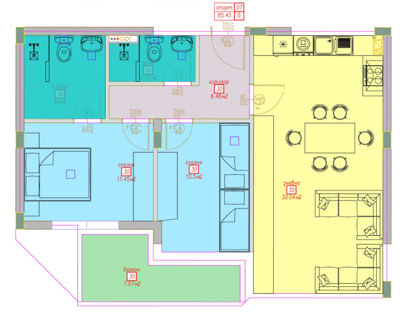 Продава  3-стаен град София , Суходол , 96 кв.м | 10949976
