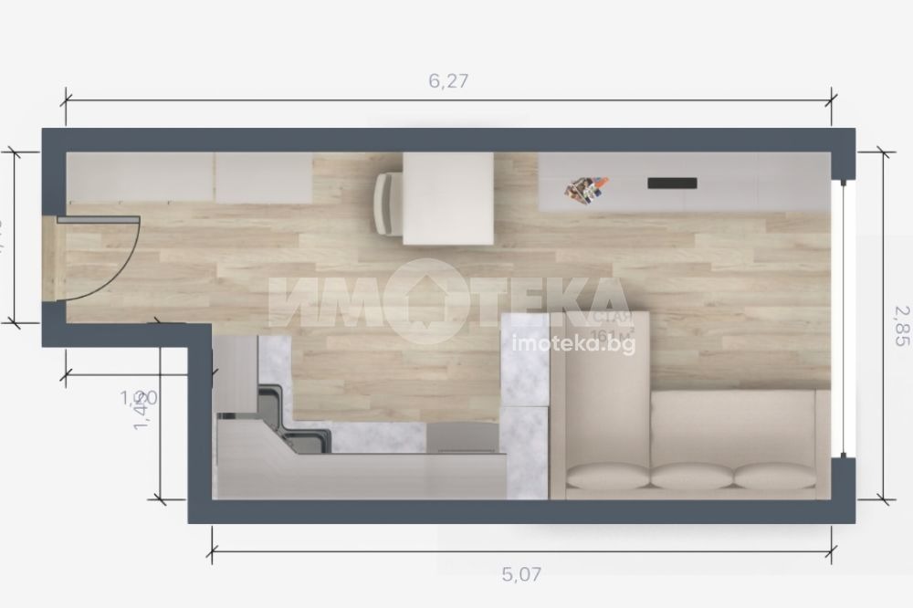 Продава 1-СТАЕН, гр. Варна, Левски 1, снимка 6 - Апартаменти - 53614883