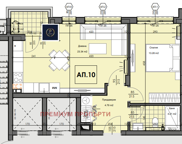 Продава  2-стаен град Пловдив , Гагарин , 70 кв.м | 95314229