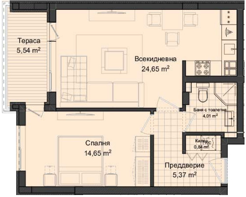 Продава  2-стаен град Пловдив , Кършияка , 78 кв.м | 90616822