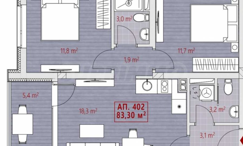 Satılık  2 yatak odası bölge Burgaz , Nesebar , 83 metrekare | 72485583 - görüntü [2]