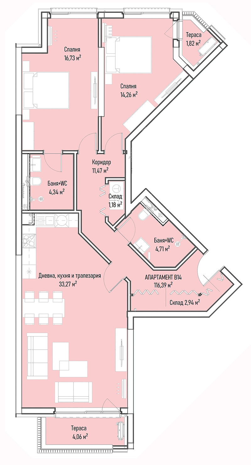 Na prodej  2 ložnice Sofia , Mladost 4 , 149 m2 | 40183736 - obraz [2]