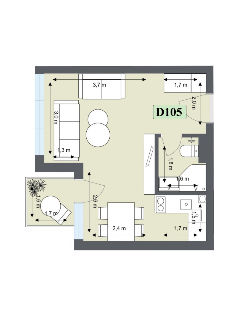 Продава  1-стаен област Благоевград , гр. Банско , 42 кв.м | 89197950 - изображение [2]