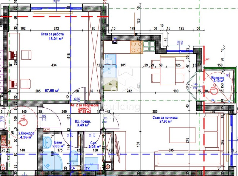 In vendita  1 camera da letto Sofia , Bankia , 83 mq | 47329750 - Immagine [2]