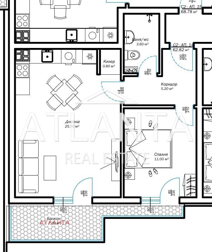 Продава 2-СТАЕН, гр. Варна, м-т Ален мак, снимка 9 - Апартаменти - 54145019