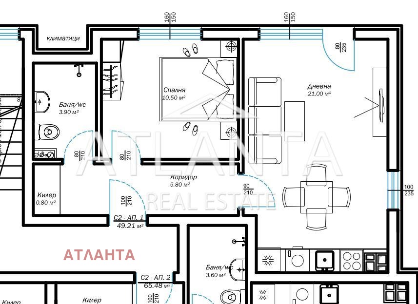 Продава 2-СТАЕН, гр. Варна, м-т Ален мак, снимка 5 - Апартаменти - 54145019