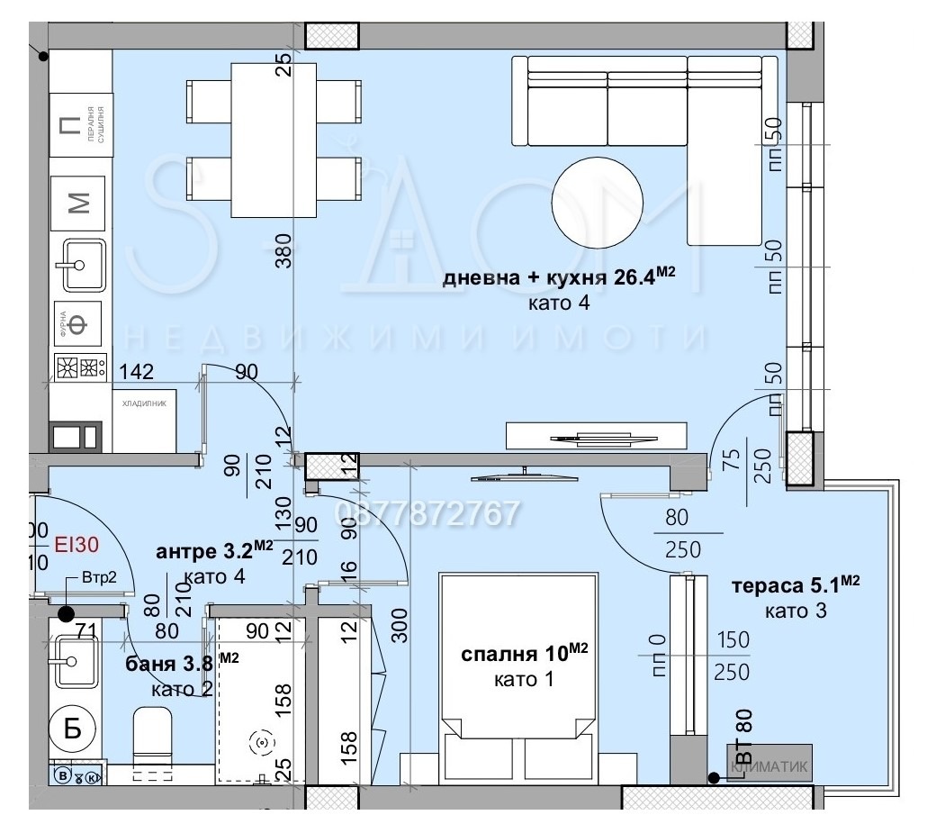 Продава 2-СТАЕН, гр. Стара Загора, Аязмото, снимка 2 - Апартаменти - 43804460