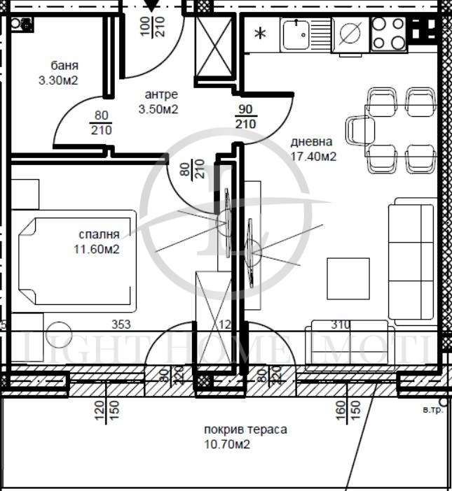 Zu verkaufen  1 Schlafzimmer Plowdiw , Belomorski , 61 qm | 91998593 - Bild [3]