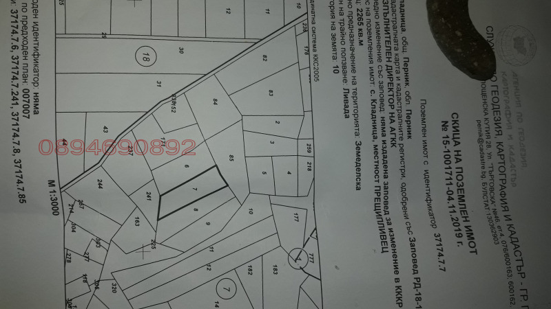 Продава ПАРЦЕЛ, с. Кладница, област Перник, снимка 4 - Парцели - 52786423