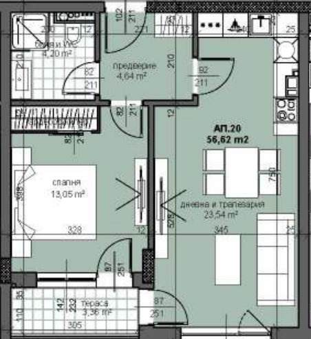 Продава  2-стаен град Пловдив , Тракия , 64 кв.м | 58612195 - изображение [3]