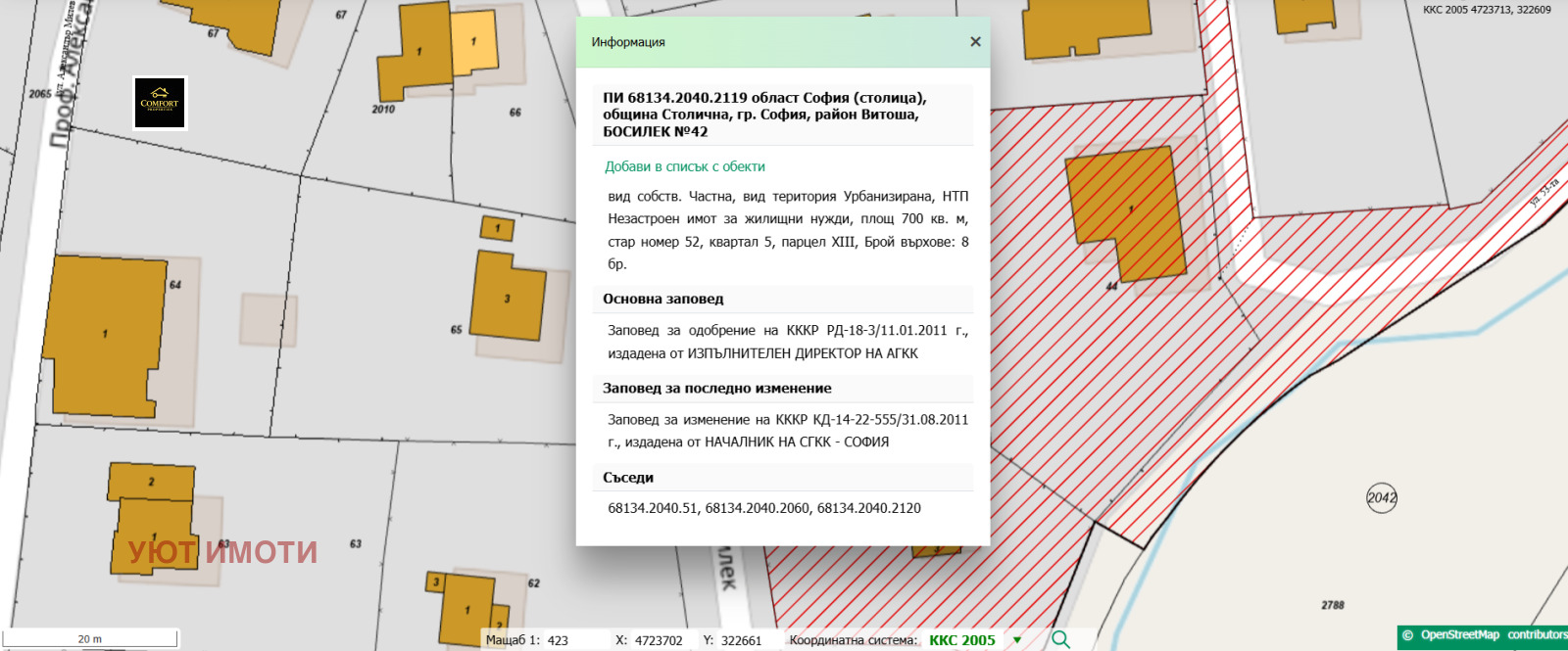 Продава ПАРЦЕЛ, гр. София, Симеоново, снимка 4 - Парцели - 54464409