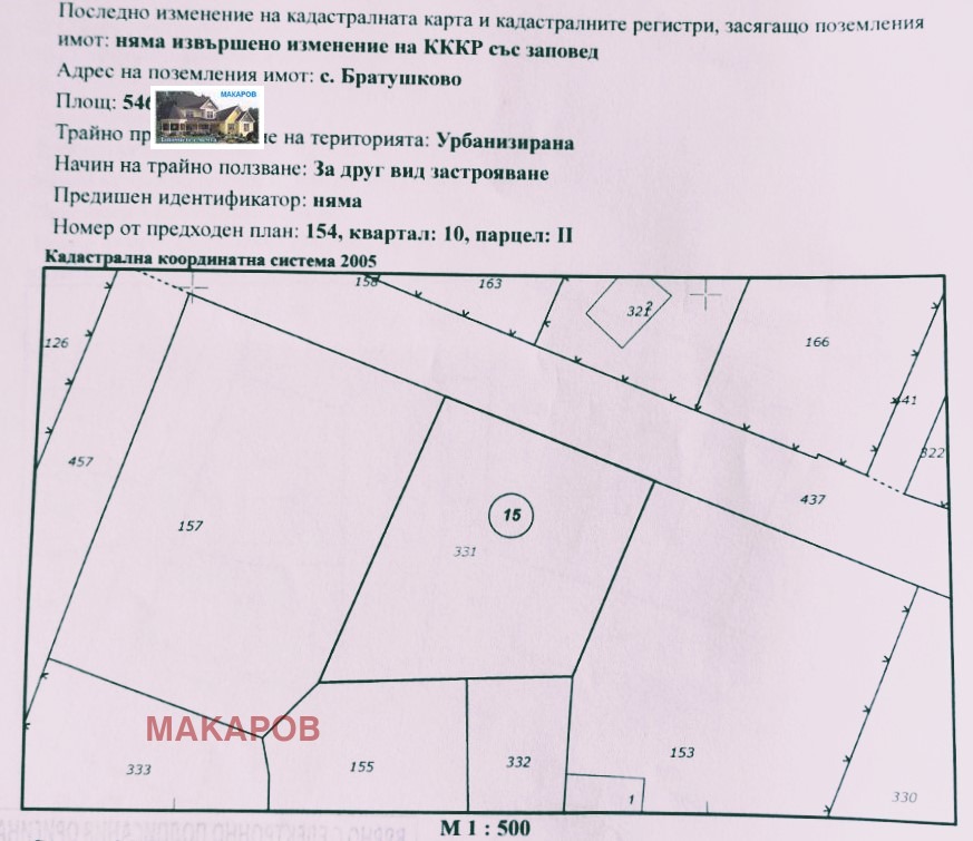 Продава ПАРЦЕЛ, с. Братушково, област София област