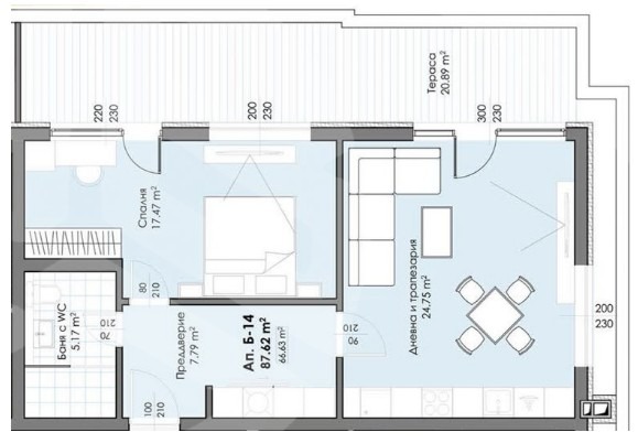 Продаја  1 спаваћа соба Пловдив , Христо Смирненски , 104 м2 | 58963006