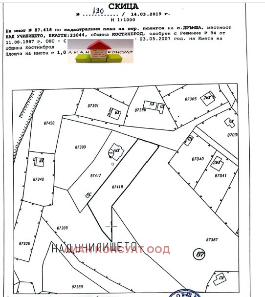 Продава  Парцел област София , с. Дръмша , 1079 кв.м | 11417967