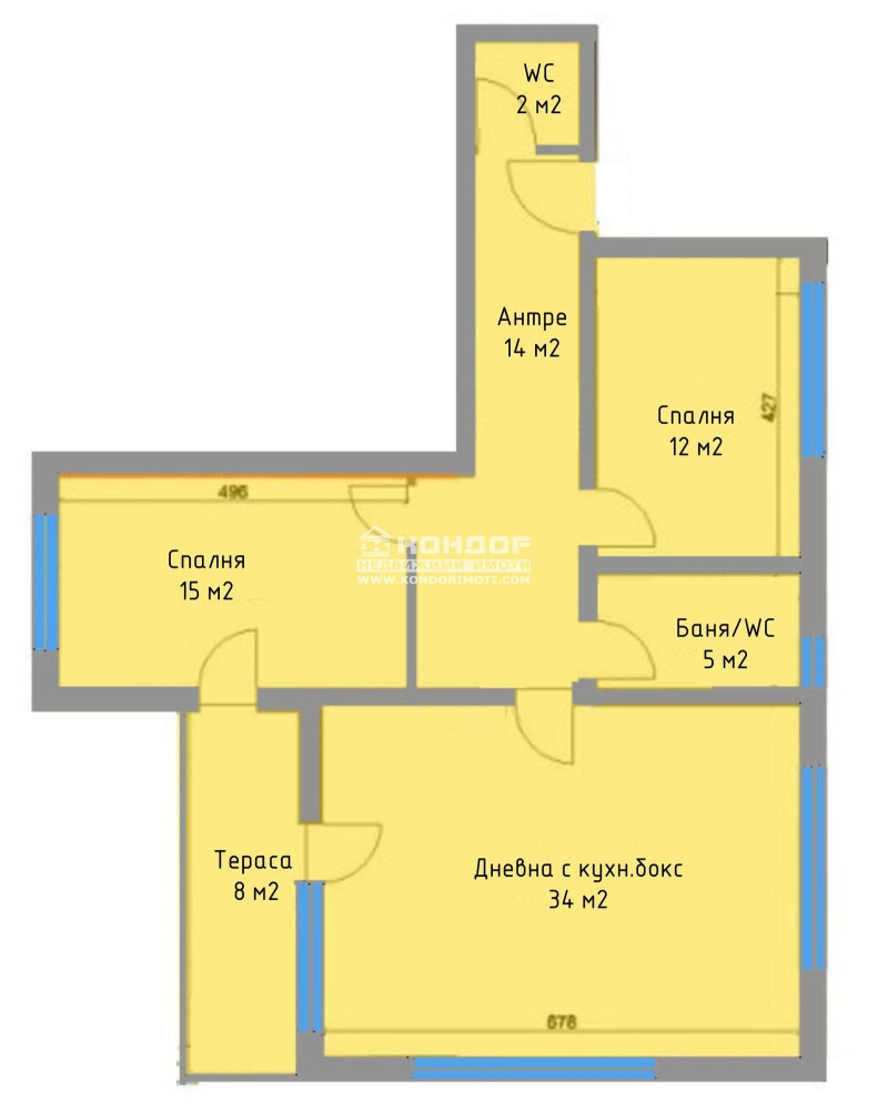 For Sale  2 bedroom Plovdiv , Komatevo , 128 sq.m | 61308222 - image [2]