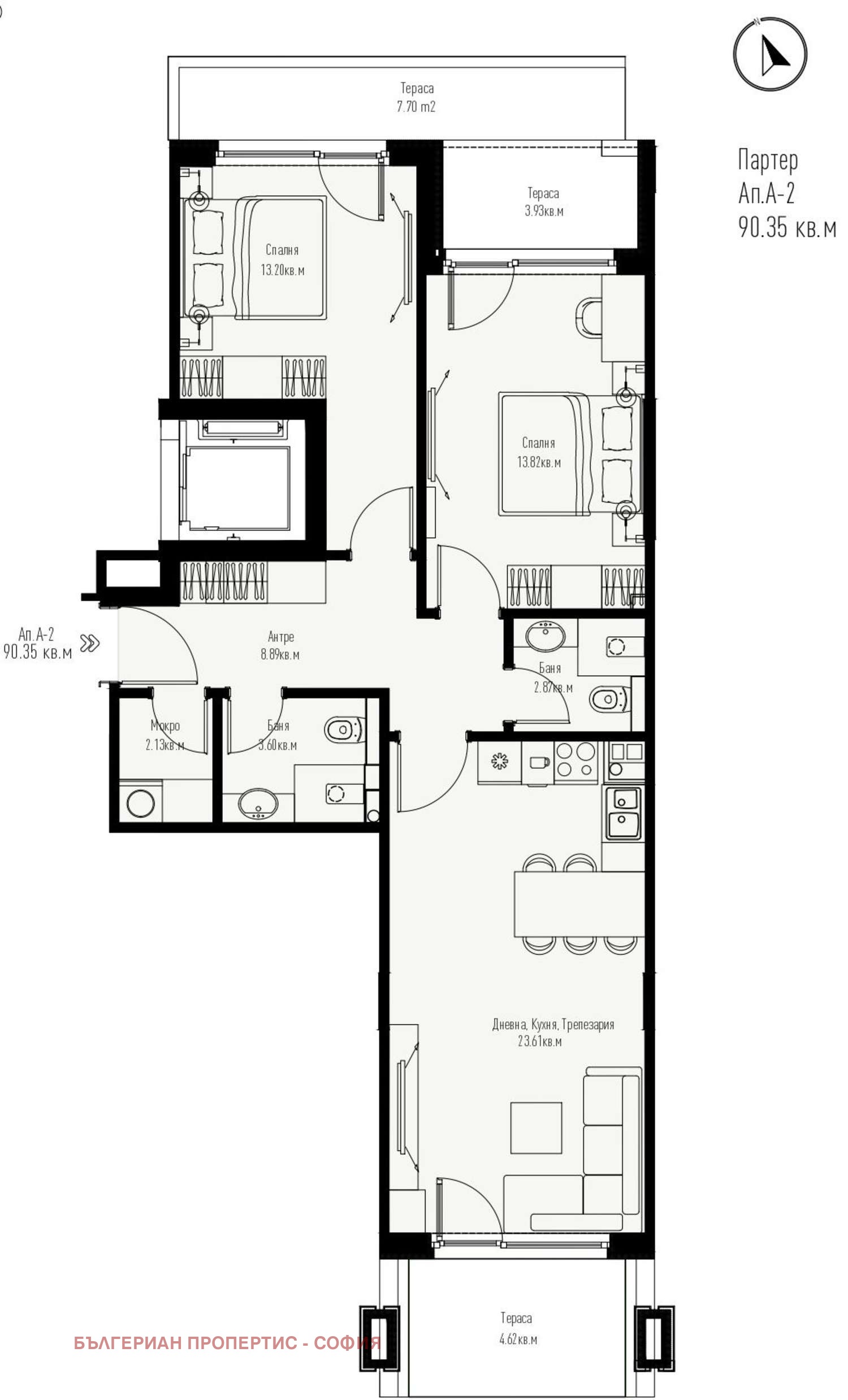 Продава 3-СТАЕН, гр. София, Манастирски ливади, снимка 2 - Апартаменти - 56119522