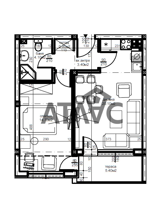 For Sale  1 bedroom Plovdiv , Yuzhen , 67 sq.m | 27065923