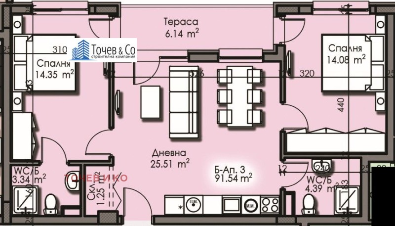 Продава 3-СТАЕН, гр. Бургас, Изгрев, снимка 3 - Aпартаменти - 47277761