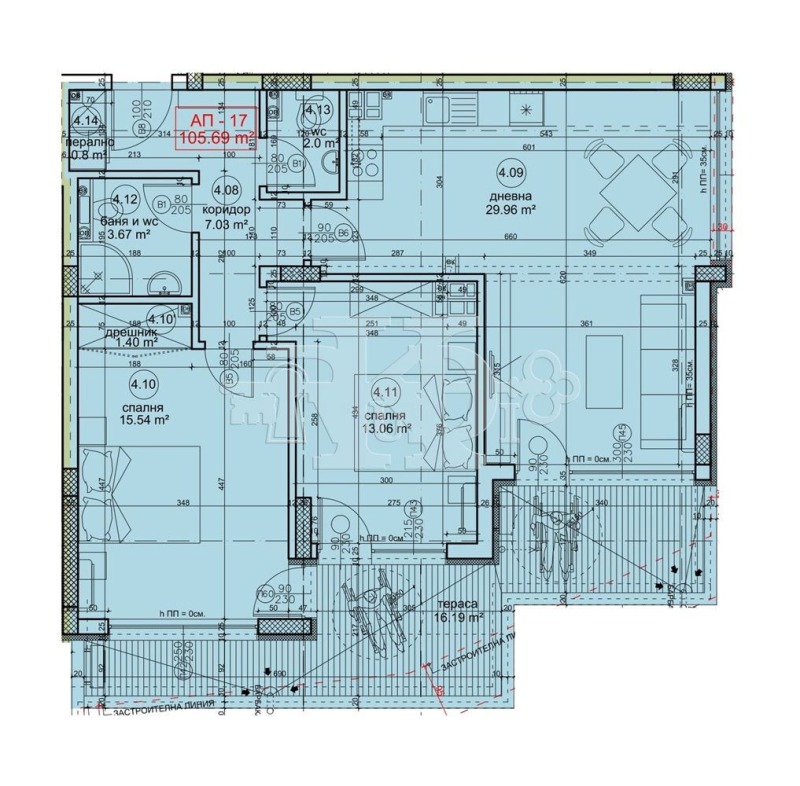 Na prodej  2 ložnice Varna , Levski 2 , 120 m2 | 22280148 - obraz [2]