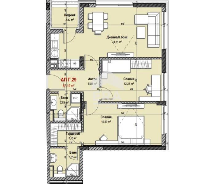 Zu verkaufen  2 Schlafzimmer Sofia , Mladost 3 , 114 qm | 67328565 - Bild [3]