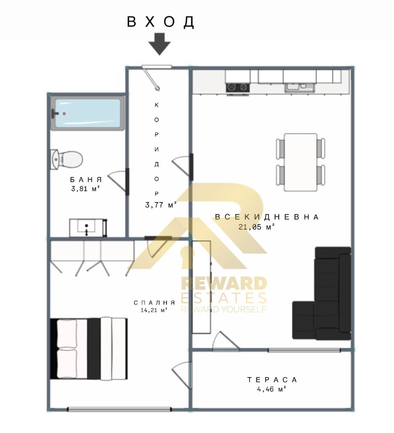 Zu verkaufen  1 Schlafzimmer Sofia , Nadeschda 4 , 67 qm | 18871756 - Bild [8]