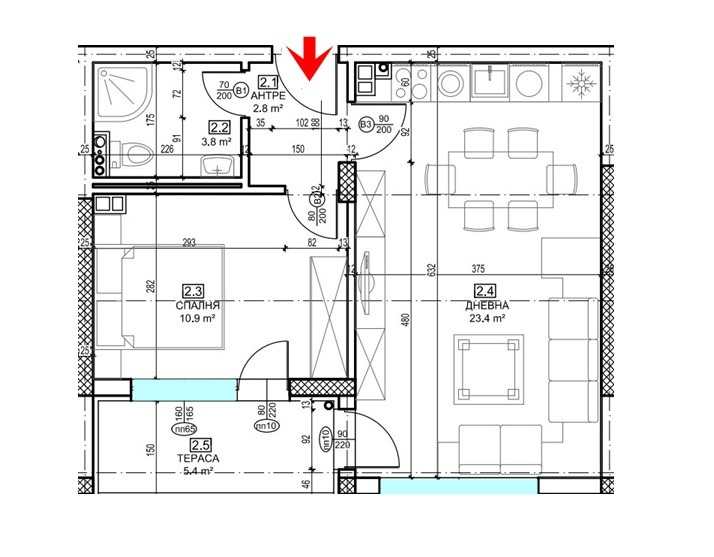 Te koop  1 slaapkamer Sofia , Druzjba 1 , 69 m² | 29750170