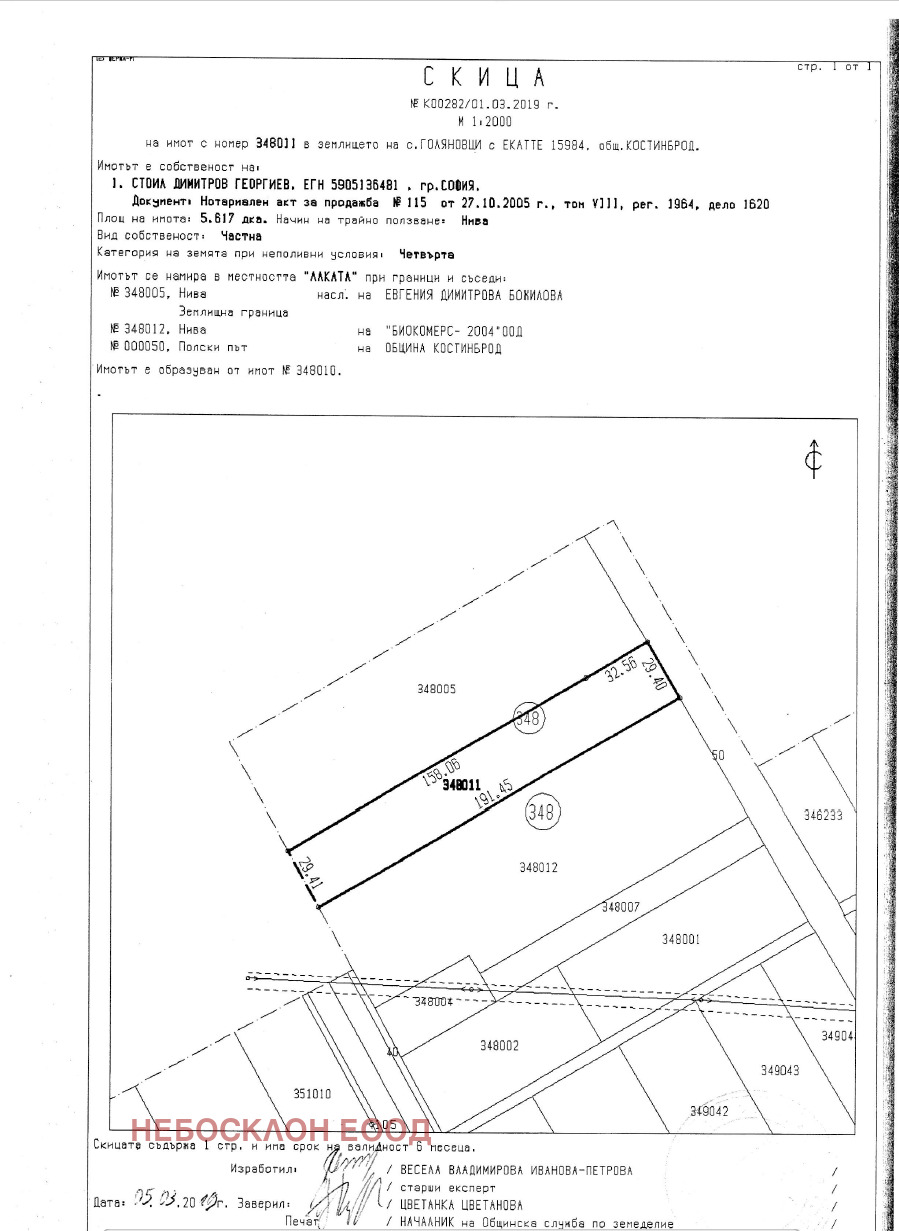 Продава ПАРЦЕЛ, с. Голяновци, област София област, снимка 2 - Парцели - 54162677